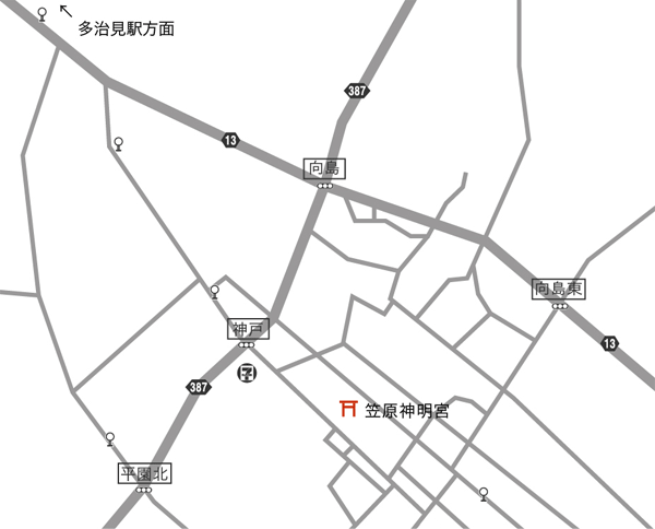 笠原神明宮の周辺地図